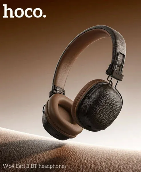 Беспроводные наушники Hoco "W64", накладные, Hi-Tech, шумоподавление, Bluetooth 5.4