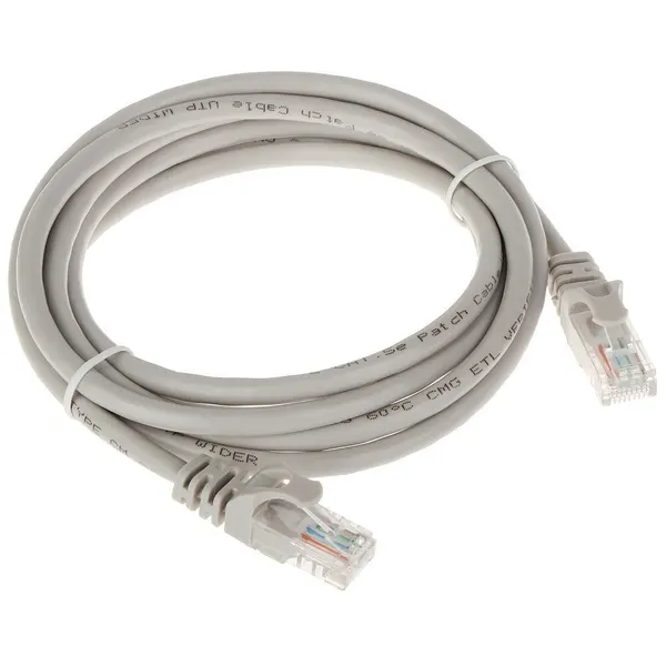 Bion Кабель Патч-корд Cat.5e,5м, серый BPC-U5E101-5M
