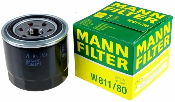 Масляный фильтр MANN-FILTER W 811/80 w81180 оригинальный фильтр для Hyundai Kia Solaris Rio Accent Sonata Creta Elantra Tucson Ceed Optima Cerato Soul Sportage / Хендай Солярис Крета Соната Элантра Киа Рио Спортедж Оптима Сид / 2630035505