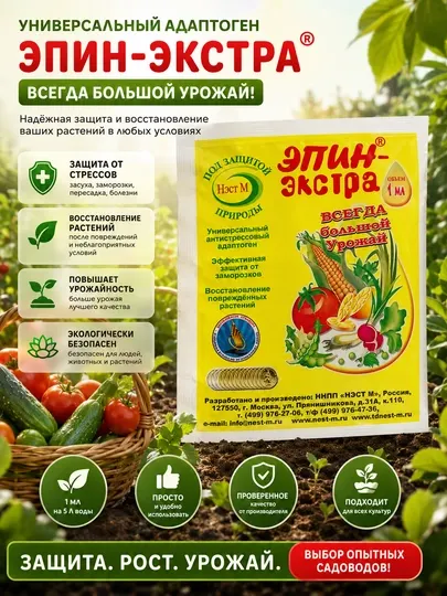 Удобрение Эпин-Экстра для растений, 1 мл