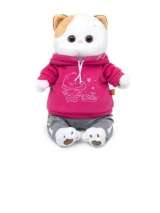 Мягкая игрушка 27 см Basik&Co кошечка Ли-Ли в спортивном костюме подруга кота Басика