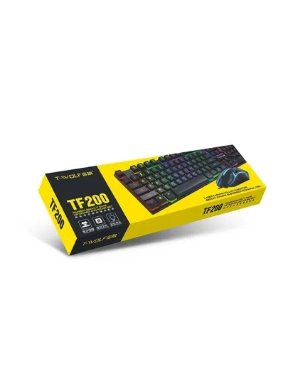 Клавиатура и мышь T-WOLF TF200/270/400/950 с RGB подсветкой, игровые