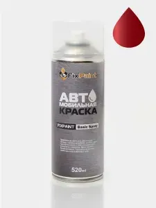 Краска MAZDA, код 27A, VELOCITY RED, автомобильная эмаль FixPaint Spray в аэрозольном баллончике 520 мл