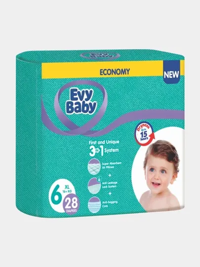 Детские подгузники Evy Baby XL Twin 28*4 EXP21 №6