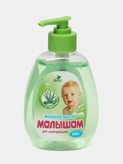 Жидкое мыло Весна, малышам с экстрактом алоэ вера, 280 г