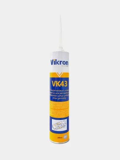 Vikron VK43 полиуретановый шовный герметик для авто, 280 г, серый, Узбекистан