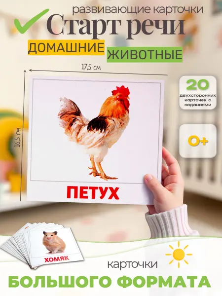 АгаБум Развивающие карточки "Домашние животные"