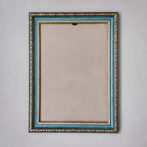 Багетная рама 28x38 см (BR60), пластиковая со стеклом и задником, цвет: бирюзовый