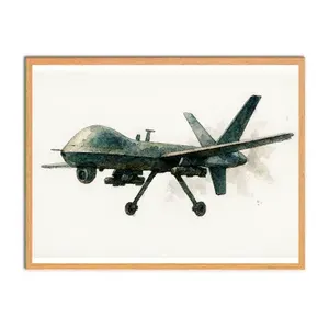 Военная Техника, Нано-дрон, Плакат Акварель 42 см х 29 см