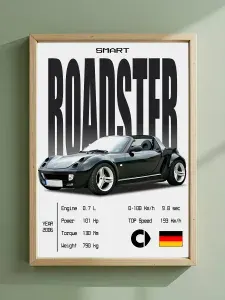 Постер "Smart Roadster", 42 см х 29.7 см