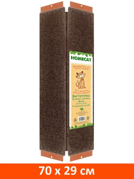 Homecat Когтеточка угловая ковровая 70 х 29 см