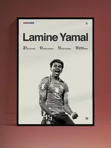Стильный постер Ламин Ямаль без рамы (29,7х42см)