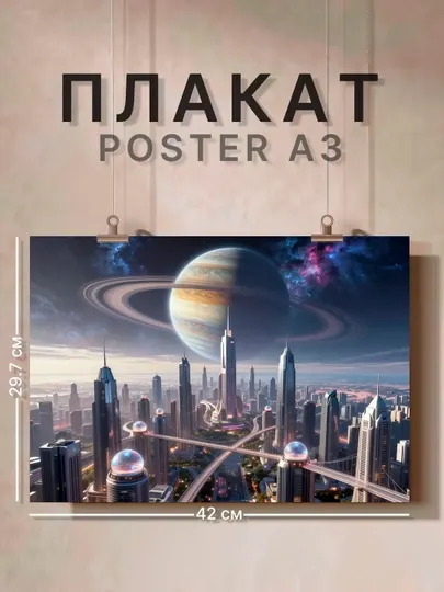 Плакат на стену ARTERY "Космос", декоративный постер А3, 29,7×42 см