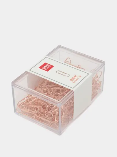 Скрепки Deli 78510, 29 мм, золотые 160 шт