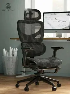Кресло офисное/ кресло компьютерное игровое, 2d-подголовником и 3d-подлокотниками, с подставки для ног