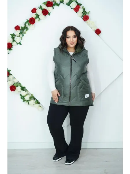 M&N Collection Жилетка больших размеров с капюшоном