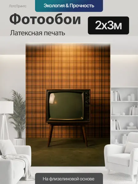 LotsPrints Фотообои "Ретро телевизор на ножках. Винтажный." 2x3м