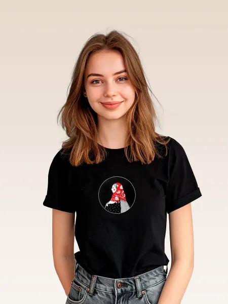 EasyShop Premium Футболка черная "Русская красавица"