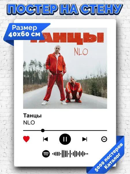 Arthata-spotify постер Спотифай постер Спотифай постер NLO - Танцы 40х60