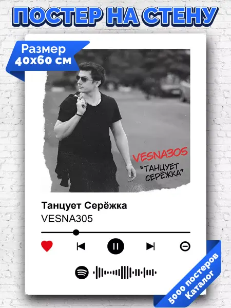 Arthata-spotify постер Спотифай постер Спотифай постер vesna305 - Танцует Сережка 40х60