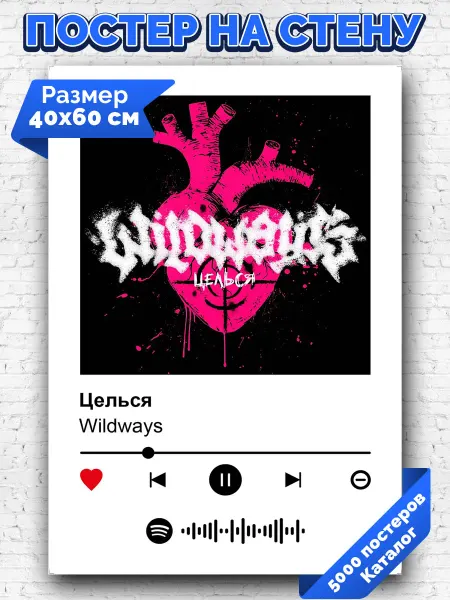Arthata-spotify постер Спотифай постер Плакат на стену Wildways - Целься 40х60