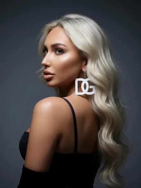 VYBZ BRAND Серьги крупные акцентные необычные длинные бижутерия