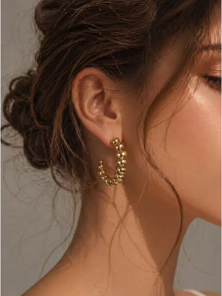 Natalie Coin jewellery Серьги из гематита бижутерия