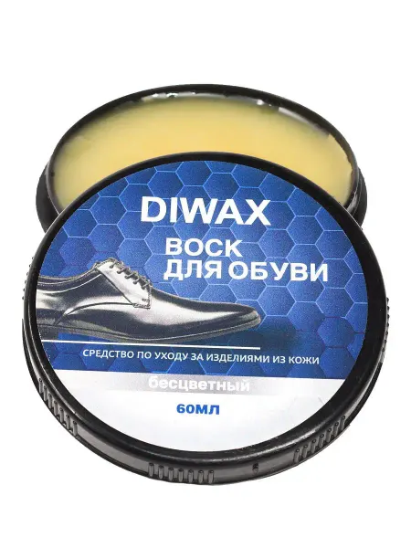 Diwax Воск для обуви из гладкой кожи бесцветный 60 мл Пчелиный Ухо…