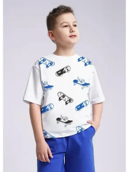 CLEVER WEAR Футболка яркая детская из хлопка для дома и спорта