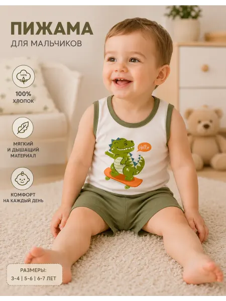 Meranjson Пижама летняя детская с шортами