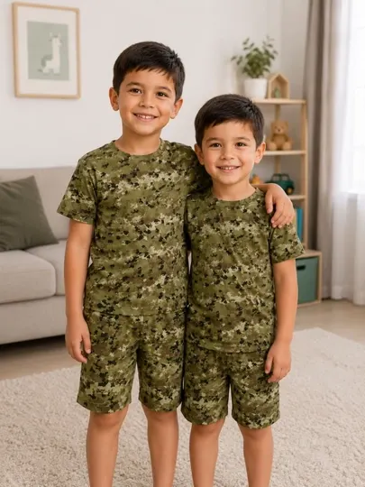 Детский камуфляжный костюм футболка и шорты army style 2-8 лет