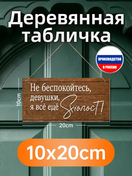 Деревянная настенная табличка "Сумасшедшая леди с растениями