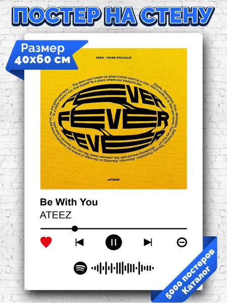 Arthata-spotify постер Спотифай постер Спотифай постер ATEEZ - Be With You 40х60