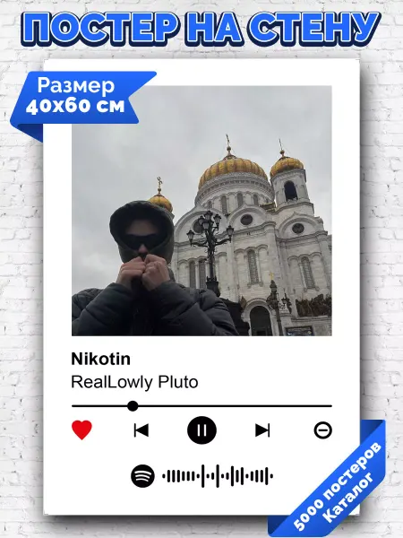 Arthata-spotify постер Спотифай постер Спотифай постер RealLowly Pluto - Nikot n 40х60