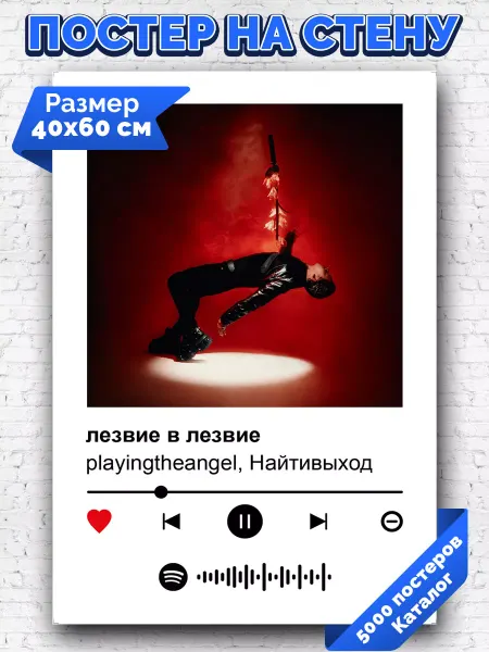 Arthata-spotify постер Спотифай постер Постер playingtheangel найтивыход - лезвие в лезвие 40х60