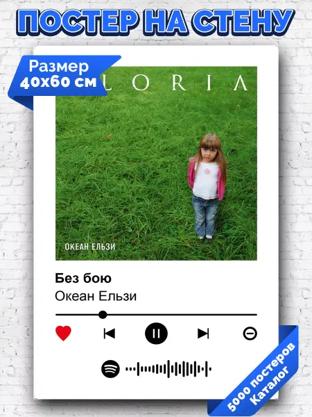 Arthata-spotify постер Спотифай постер Спотифай постер Океан Ельзи - Без бою 40х60