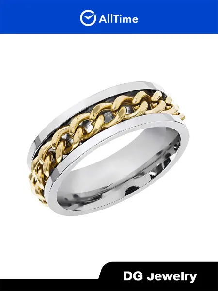 DG Jewelry Кольцо стальное бижутерия