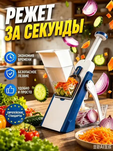 Овощерезка 8 в 1 ручная, стальная