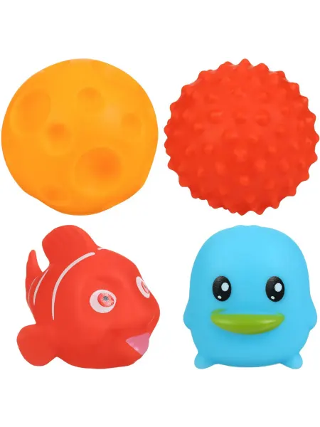 Крошка Я Игрушки для ванной "Веселое купание", 4 штуки, 3+