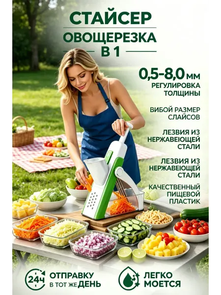 Кухонная овощерезка ручная безопасная конструкция для дома