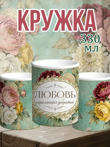 Сладкая Совушка Поздравления Кружка керамическая именная Любовь 330 мл