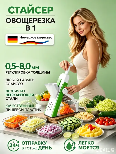 Овощерезка ручная, слайсер для картофеля и моркови