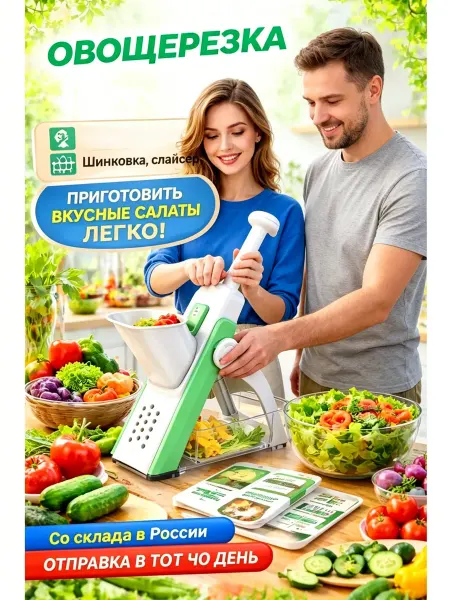 Терка-овощерезка ручная, для быстрой нарезки