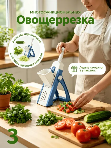 Овощерезка многофункциональная с контейнером