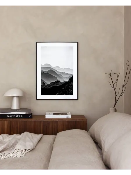 Onllyart Постер 21x30 черные скалистые горы