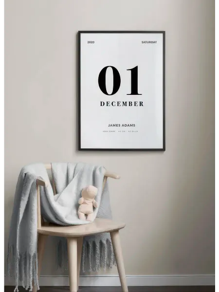 Onllyart Постер 21x30 рожденный в этот день личный