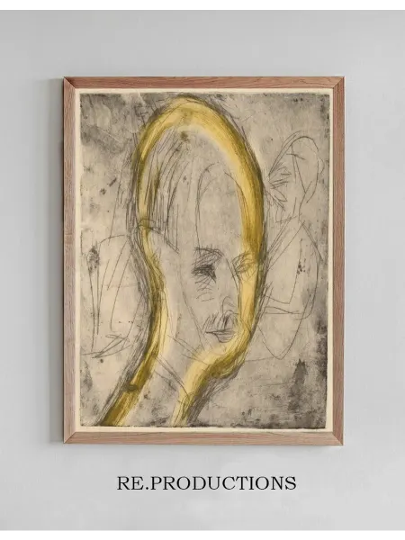 Re.productions Постер Head of Dr. Bauer - Ernst Ludwig Kirchner