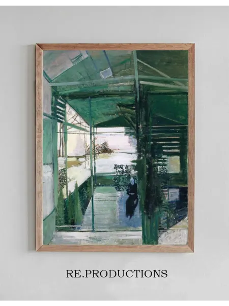 Re.productions Постер Old Woman in Greenhouse - Walter Kurt Wiemken