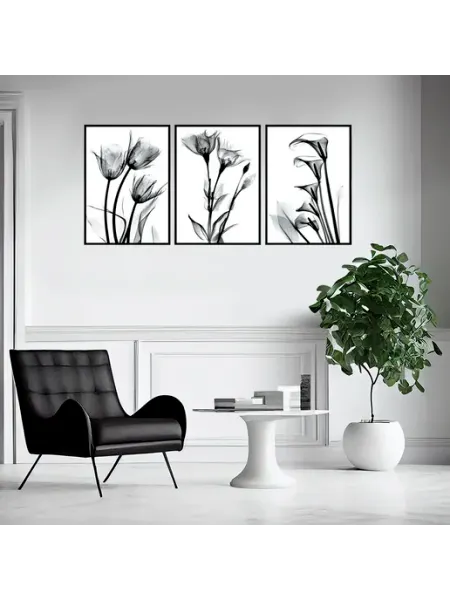 Janime Набор постеров для интерьера X-Ray Flowers