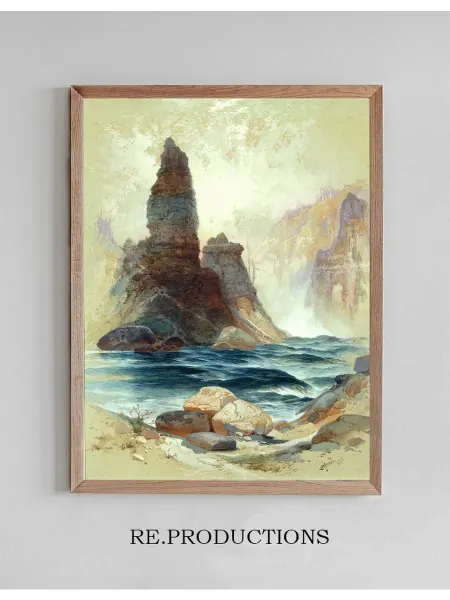 Re.productions Постер Above Tower Falls, Yellowstone - Thomas Moran